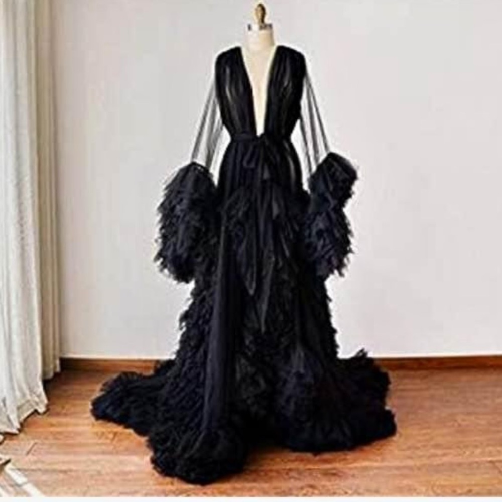 Tulle Robe Long Lingerie Dressing Gown Puffy
Nightgown